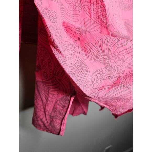 Icantoo Pink Lightweight Tunic with abstract doodle design size Large - Picture 4 of 10